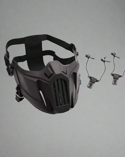 Black Half Face Mask for Sports -  adjustable face mask - Black Half Face Mask for Sports Adventure - View 3