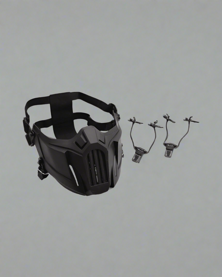 Black Half Face Mask for Sports -  half face mask - Black Half Face Mask for Sports Adventure - View 4