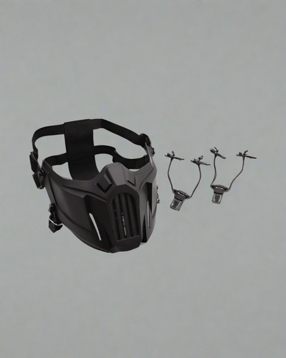 Black Half Face Mask for Sports -  half face mask - Black Half Face Mask for Sports Adventure - View 4