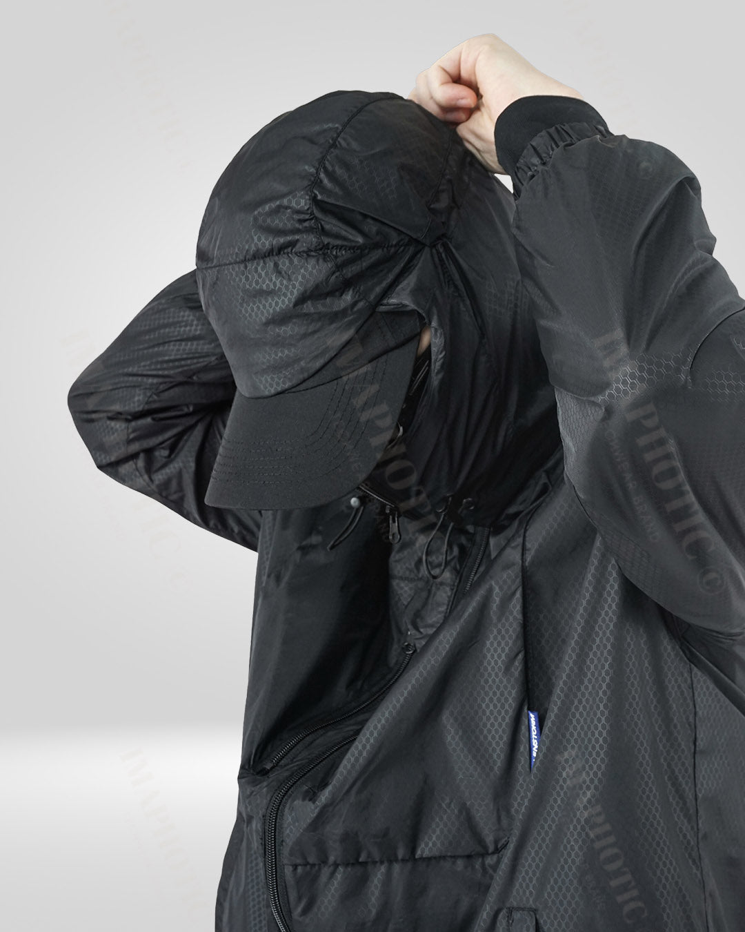 Black Sun Protection Lightweight Jacket - Men's UV Resistant Outdoor Gear -  sun protection - Black UV Resistant Lightweight Jacket for Men - View 6