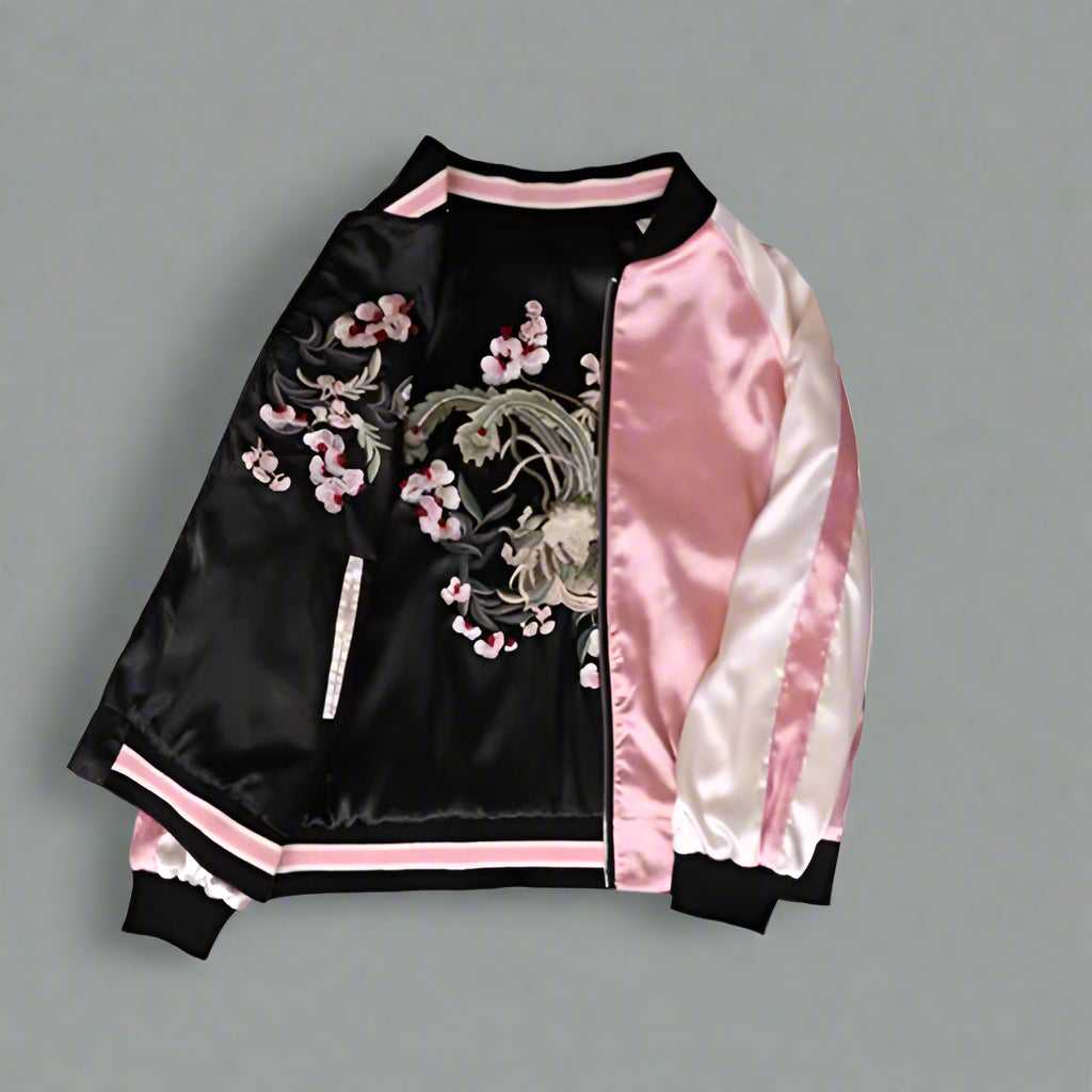 Blooming Floral Bomber Jacket -  bomber jacket - Stylish Blooming Floral Bomber Jacket for Every Occasion - View 3