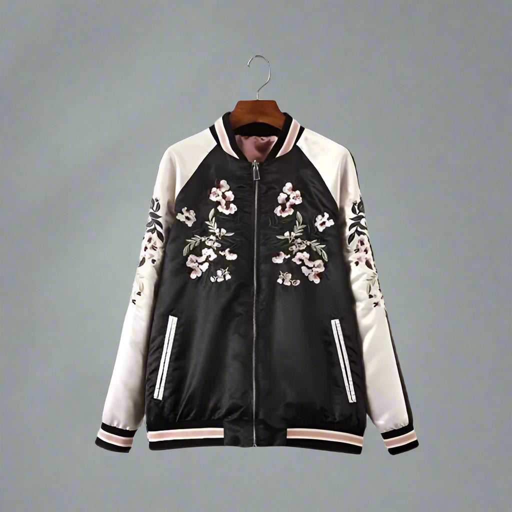 Blooming Floral Bomber Jacket - floral jacket - Stylish Blooming Floral Bomber Jacket for Every Occasion - Main view