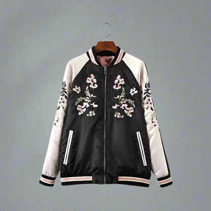 Blooming Floral Bomber Jacket - floral jacket - Stylish Blooming Floral Bomber Jacket for Every Occasion - Main view