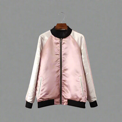 Blooming Floral Bomber Jacket - traditional Japanese aesthetics - Stylish Blooming Floral Bomber Jacket for Every Occasion - View 2