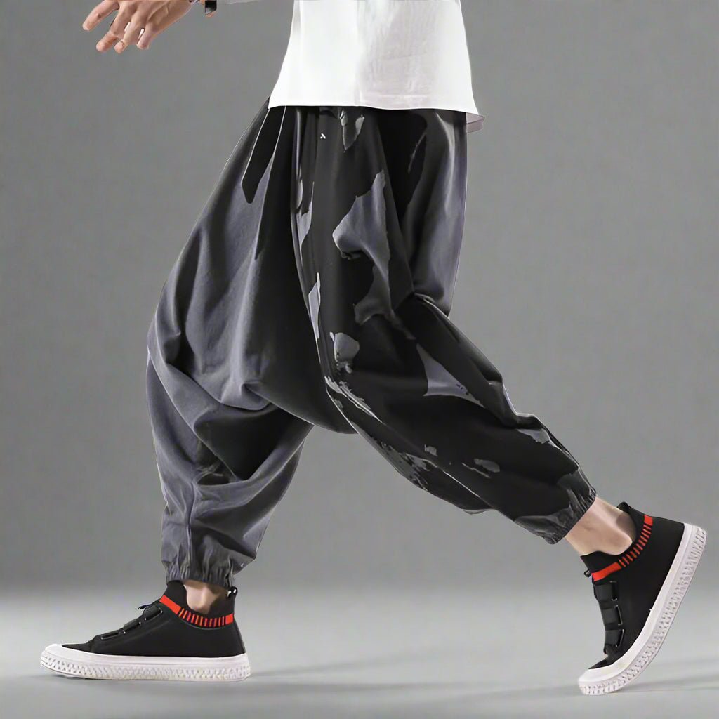 Bohemian Comfort: Harem Trousers -  bohemian pants - Comfortable Japanese Harem Pants for Casual Style - View 3