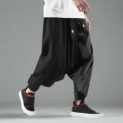 Bohemian Comfort: Harem Trousers -  casual wear - Comfortable Japanese Harem Pants for Casual Style - View 4