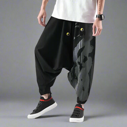 Bohemian Comfort: Harem Trousers - stylish japanese harem pants - Comfortable Japanese Harem Pants for Casual Style - View 2