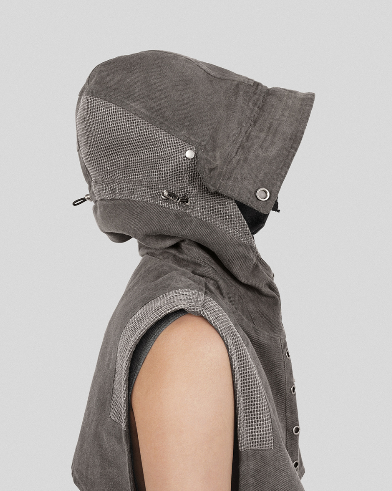 Bohemian Patchwork Hooded Vest -  functional hooded vest - Bohemian Patchwork Hooded Vest for Unique Style - View 5