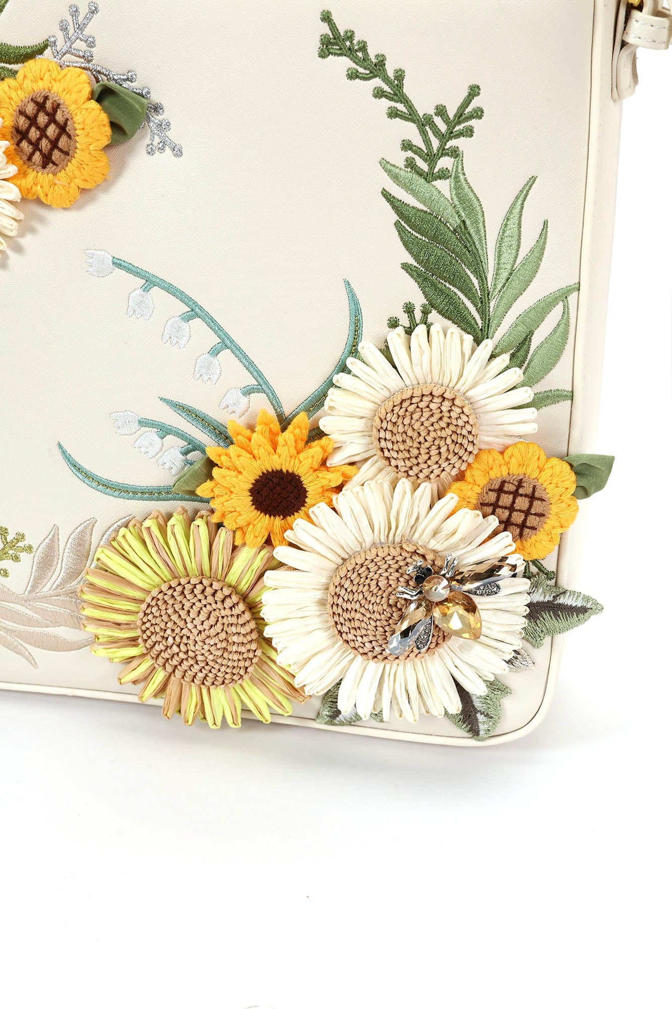 Bohemian Sunflower Embroidered Crossbody -  shoulder bag - Bohemian Sunflower Embroidered Crossbody Bag - View 14