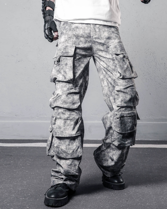 Boho Tie-Dye Cargo Trousers - cargo trousers - Boho Tie-Dye Cargo Trousers for Urban Adventures - Main view