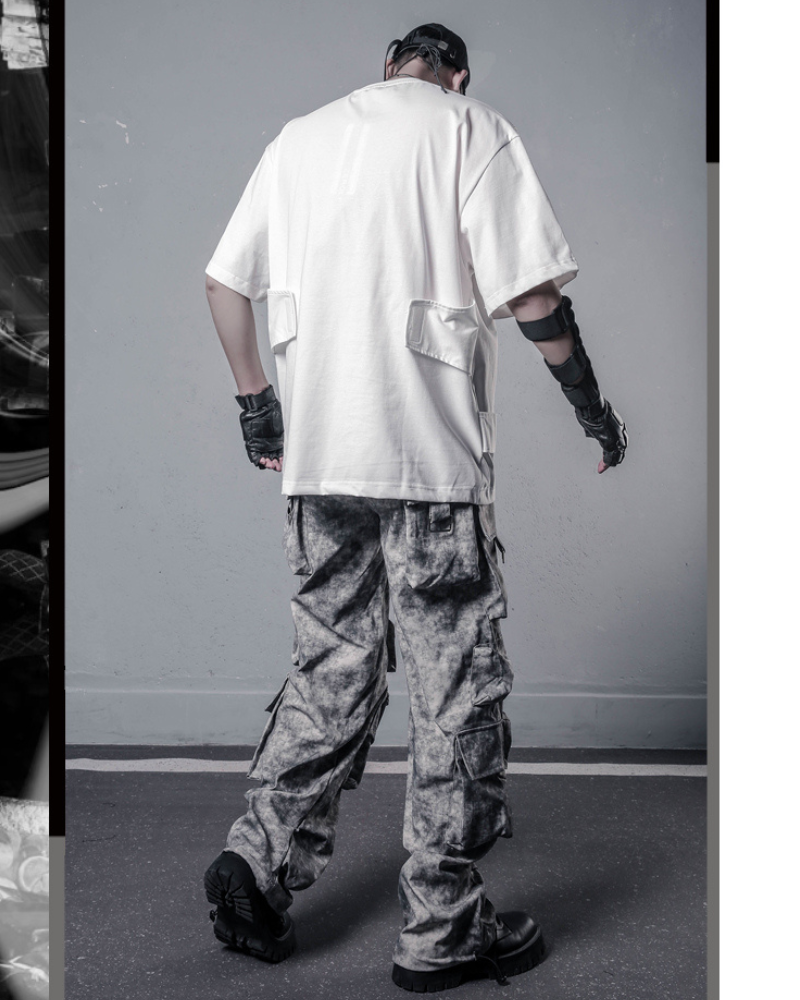 Boho Tie-Dye Cargo Trousers -  comfortable outdoor trousers - Boho Tie-Dye Cargo Trousers for Urban Adventures - View 5