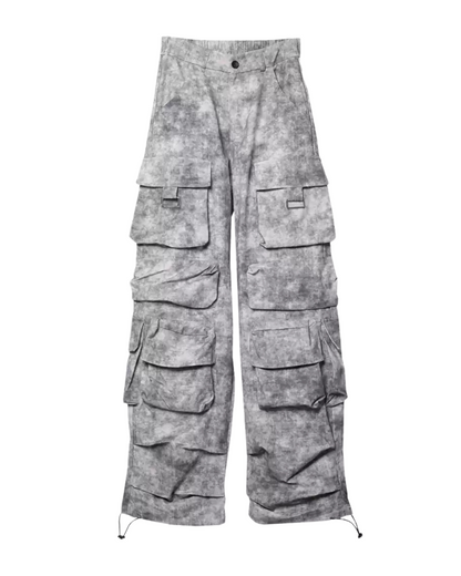 Boho Tie-Dye Cargo Trousers -  durable tie-dye pants - Boho Tie-Dye Cargo Trousers for Urban Adventures - View 6