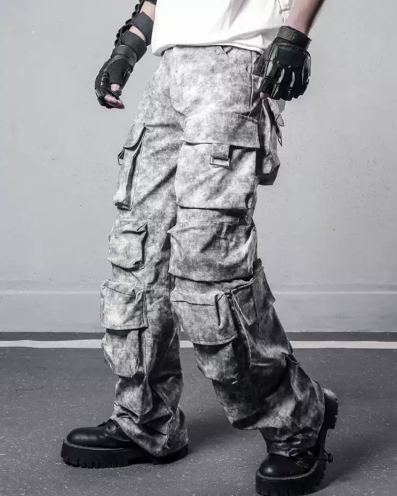 Boho Tie-Dye Cargo Trousers - New Arrivals - Boho Tie-Dye Cargo Trousers for Urban Adventures - View 2