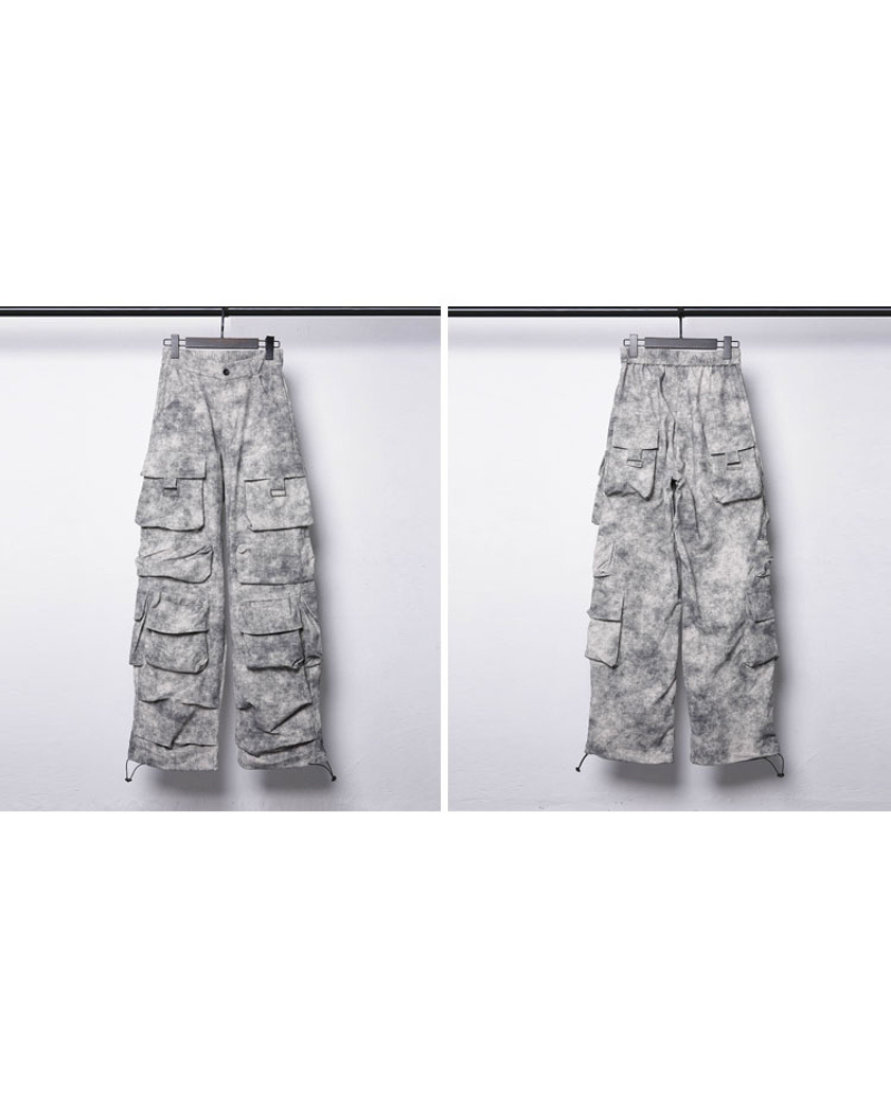 Boho Tie-Dye Cargo Trousers -  tie-dye pants - Boho Tie-Dye Cargo Trousers for Urban Adventures - View 7