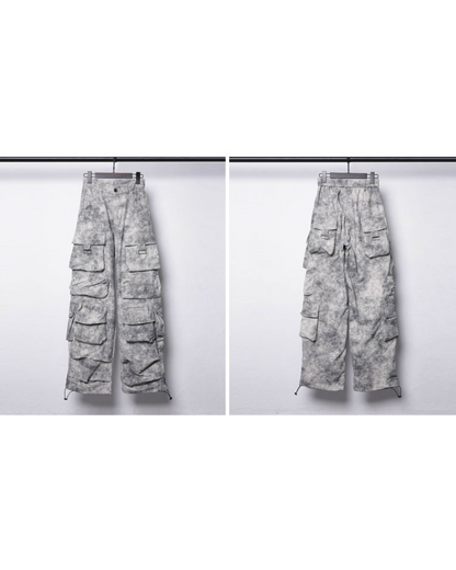 Boho Tie-Dye Cargo Trousers -  tie-dye pants - Boho Tie-Dye Cargo Trousers for Urban Adventures - View 7