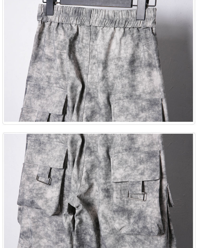 Boho Tie-Dye Cargo Trousers -  utility pockets - Boho Tie-Dye Cargo Trousers for Urban Adventures - View 9