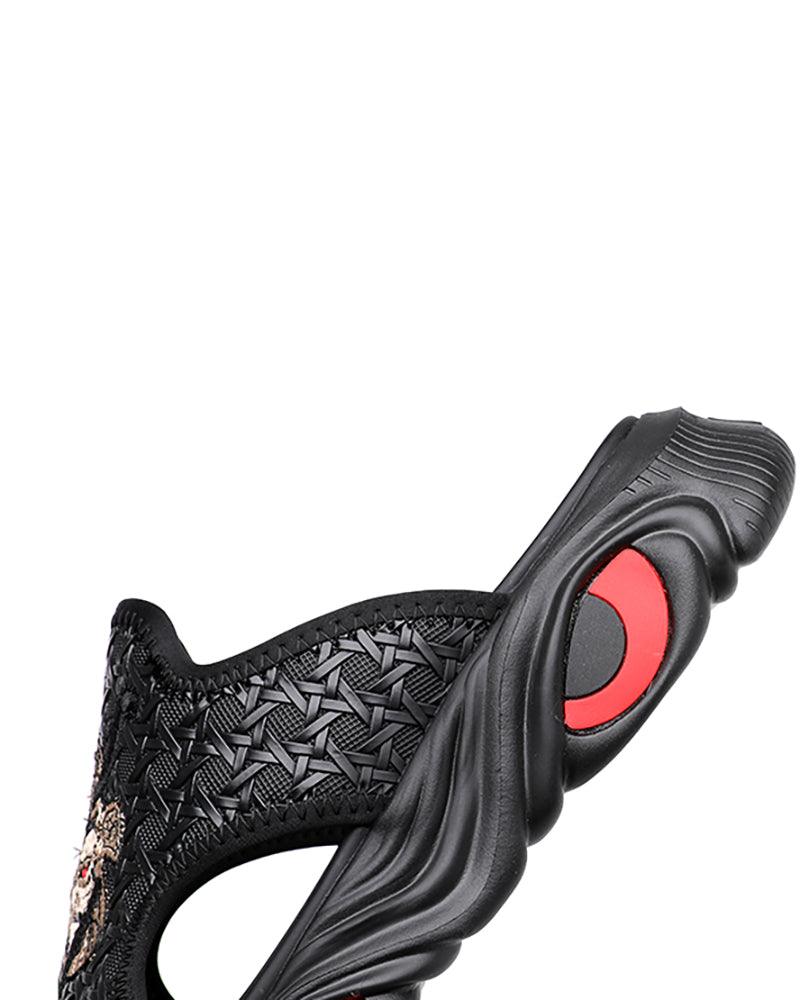 Bold Black Bullhead Slippers - black slippers - Bold Black Bullhead Slippers for Comfort and Style - View 13