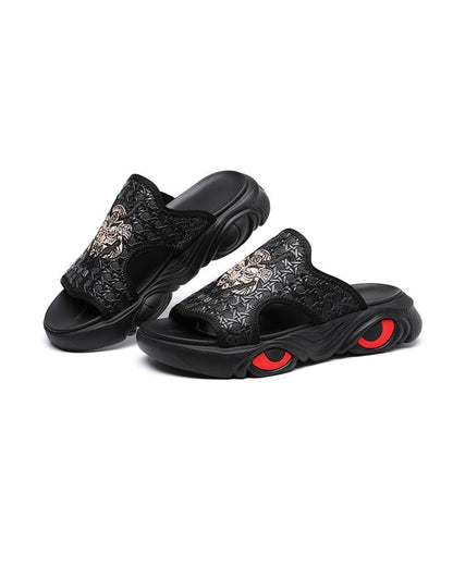 Bold Black Bullhead Slippers -  rubber slippers - Bold Black Bullhead Slippers for Comfort and Style - View 12