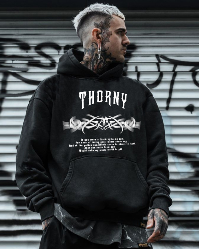Bold Comfort Rocker Hoodie - heavyweight cotton hoodie - Bold Comfort Rocker Hoodie for Streetwear Style - Main view