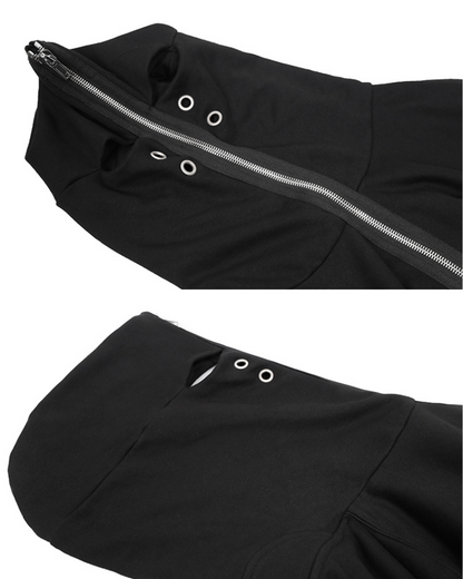 Bold Cut-Out Eye Zip Hoodie - hoodie - Cut-Out Eye Zip Hoodie for Comfort and Style - View 8