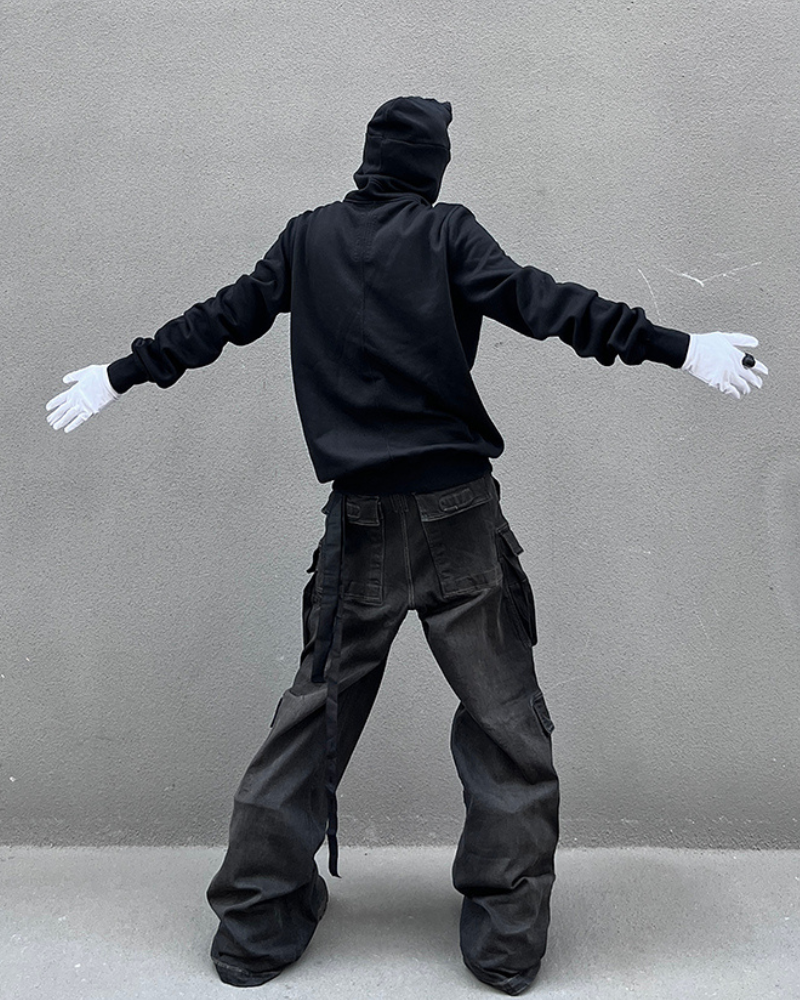 Bold Cut-Out Eye Zip Hoodie -  stylish zip hoodie - Cut-Out Eye Zip Hoodie for Comfort and Style - View 6