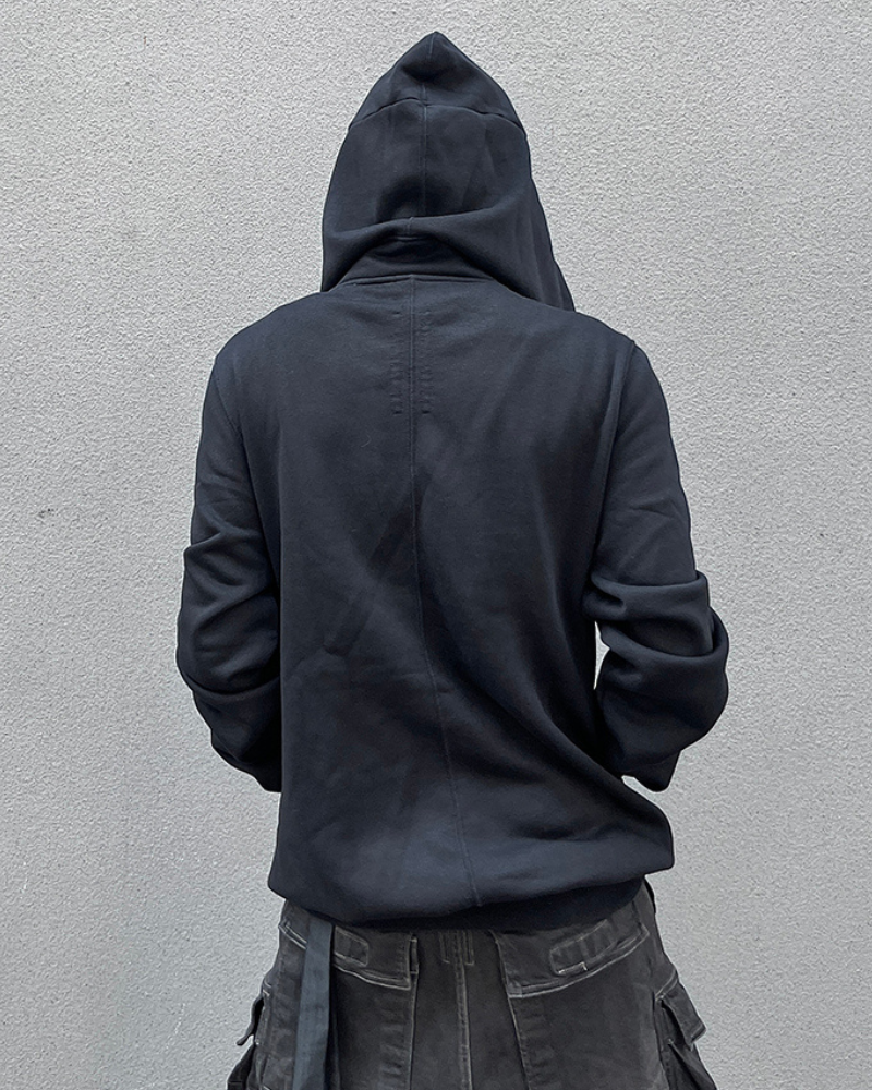 Bold Cut-Out Eye Zip Hoodie - techwear hoodie - Cut-Out Eye Zip Hoodie for Comfort and Style - View 2