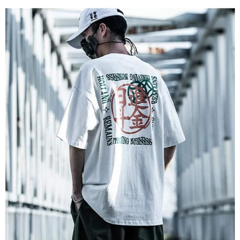 Bold Graphic Oversized Tee -  comfortable everyday wear - Bold Oversized Graphic Tee with Japanese Inspiration - View 3