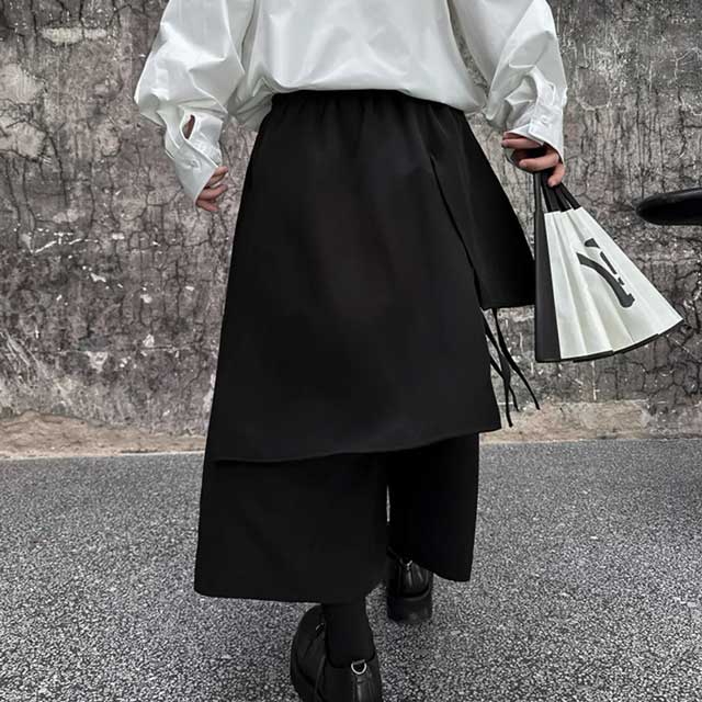 Bold Japanese Hakama Pants -  bamboo print - Comfortable Hakama Pants with Minimalist Design - View 4
