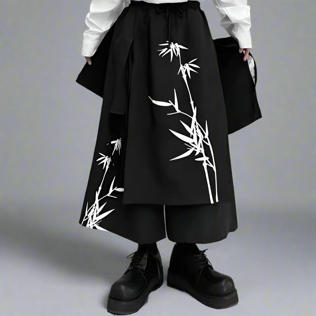 Bold Japanese Hakama Pants - comfortable pants - Comfortable Hakama Pants with Minimalist Design - Main view