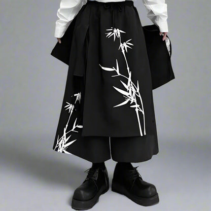 Bold Japanese Hakama Pants - comfortable pants - Comfortable Hakama Pants with Minimalist Design - Main view
