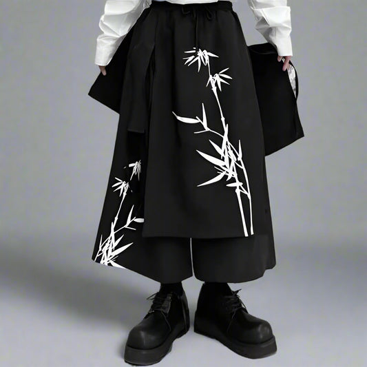 Bold Japanese Hakama Pants - comfortable pants - Comfortable Hakama Pants with Minimalist Design - Main view