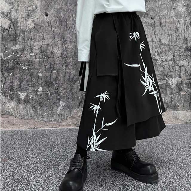 Bold Japanese Hakama Pants - hakama pants - Comfortable Hakama Pants with Minimalist Design - View 2