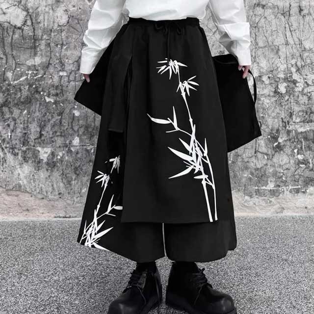 Bold Japanese Hakama Pants -  japanese fashion - Comfortable Hakama Pants with Minimalist Design - View 6