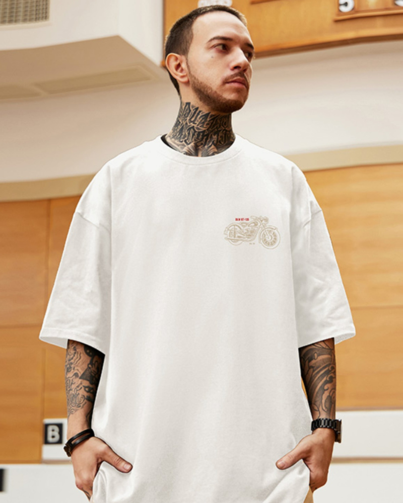 Bold Oversized Biker Tee - comfortable urban tee - Bold Oversized Biker Tee for Urban Style - View 2