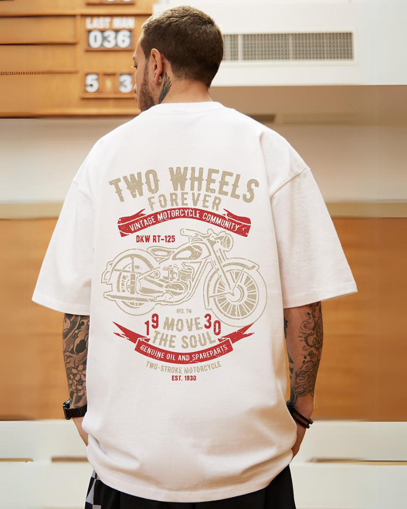 Bold Oversized Biker Tee -  oversized tee - Bold Oversized Biker Tee for Urban Style - View 3