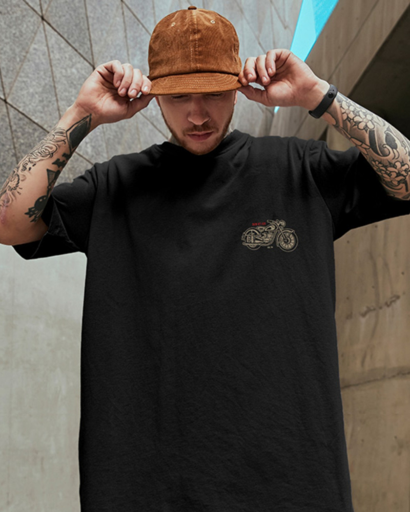 Bold Oversized Biker Tee -  streetwear - Bold Oversized Biker Tee for Urban Style - View 4