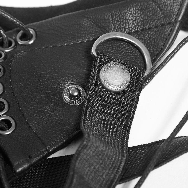 Bold Rivet Punk Face Mask -  techwear - Adjustable Bold Rivet Punk Face Mask for Street Style - View 6