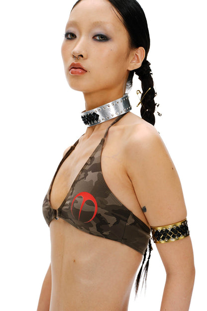Bold Studded Faux Leather Choker -  unique choker design - Studded Faux Leather Choker for Bold Style - View 9