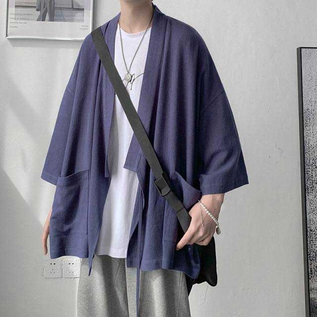 Breezy Cotton Kimono Wrap - cotton kimono - Lightweight Cotton Kimono Wrap for Everyday Comfort - View 2