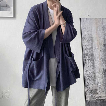 Breezy Cotton Kimono Wrap -  haori style jacket - Lightweight Cotton Kimono Wrap for Everyday Comfort - View 4