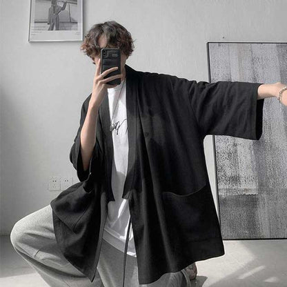 Breezy Cotton Kimono Wrap -  layering kimono - Lightweight Cotton Kimono Wrap for Everyday Comfort - View 5