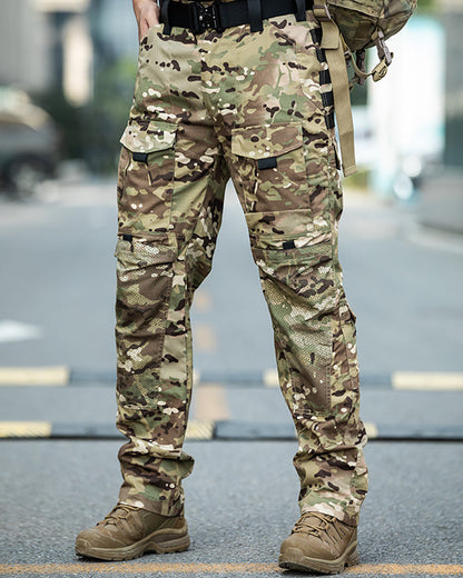 Camo Cargo Pants for Adventurers - stylish techwear pants - Camo Cargo Pants for Outdoor Adventures and Comfort - View 2