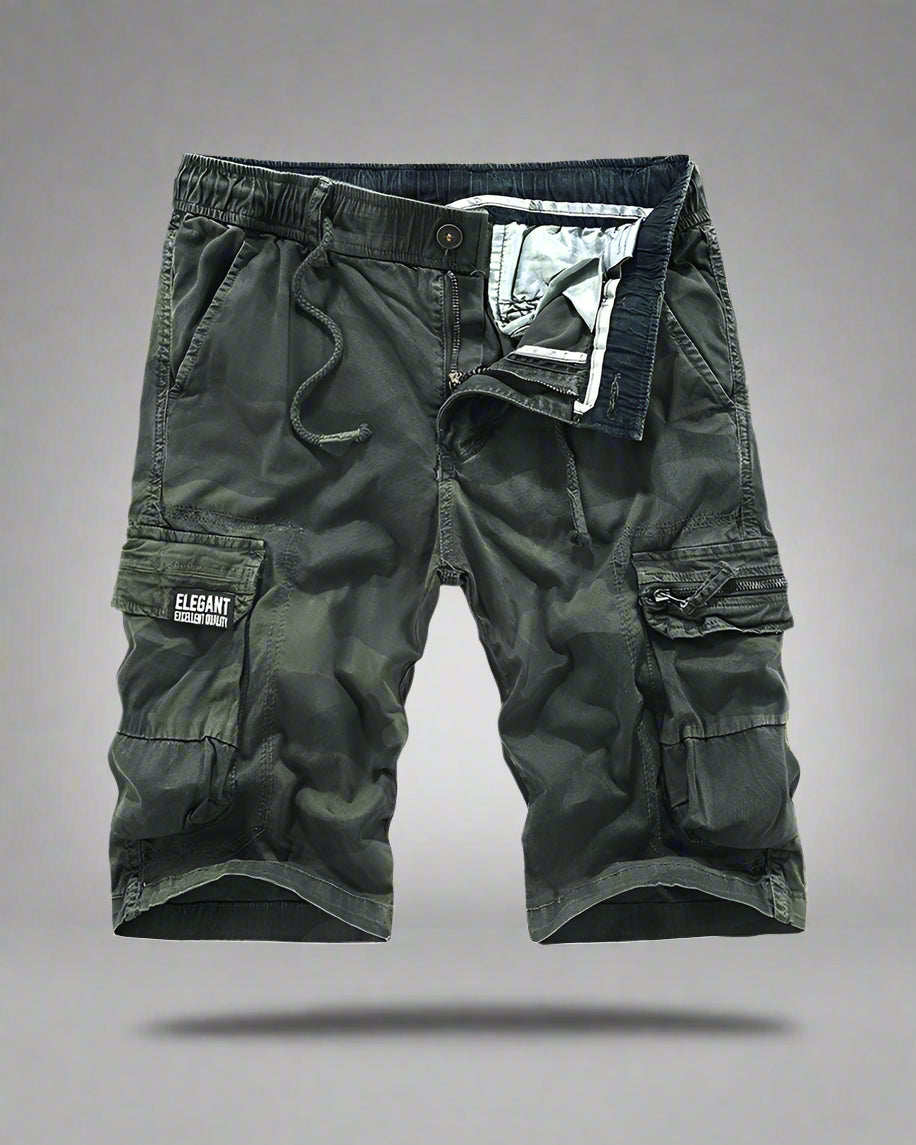 Camouflage Utility Cargo Shorts - stylish camo cargo shorts - Camouflage Utility Cargo Shorts for Outdoor Adventures - View 2