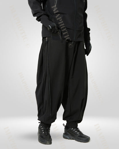 Casual Outdoor Black Wide Leg Trousers -  convertible trousers - Casual Outdoor Black Wide Leg Trousers for Versatile Style - View 3