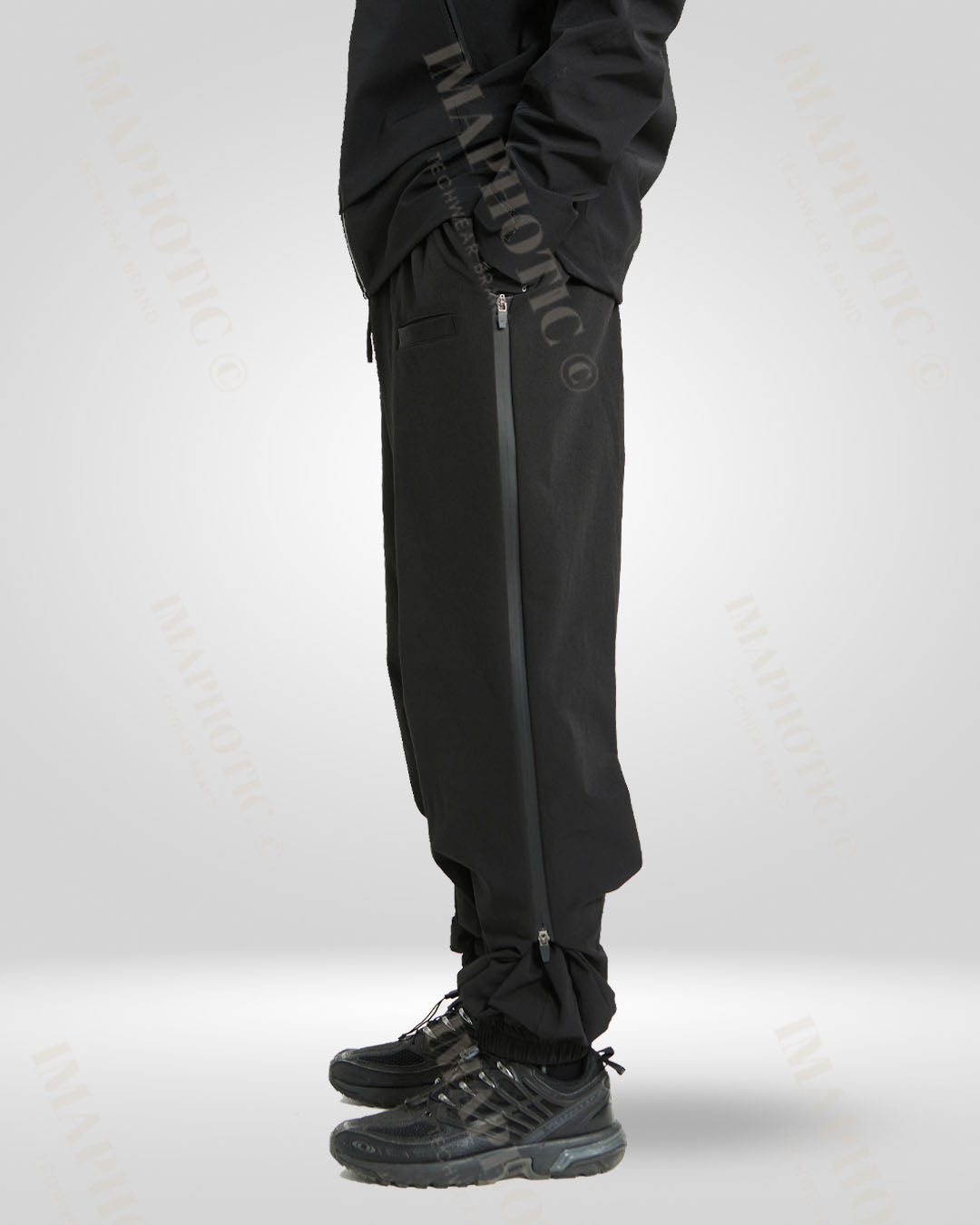 Casual Outdoor Black Wide Leg Trousers -  convertible wide leg pants - Casual Outdoor Black Wide Leg Trousers for Versatile Style - View 4