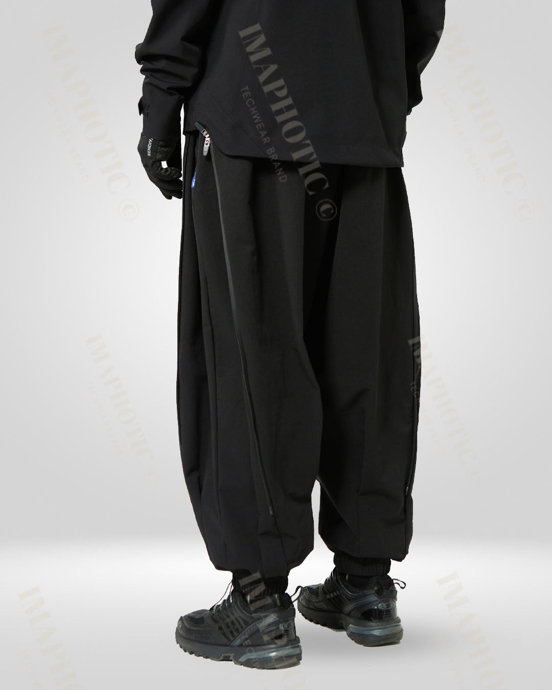 Casual Outdoor Black Wide Leg Trousers -  wide leg pants - Casual Outdoor Black Wide Leg Trousers for Versatile Style - View 7