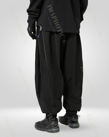 Casual Outdoor Black Wide Leg Trousers -  wide leg pants - Casual Outdoor Black Wide Leg Trousers for Versatile Style - View 7