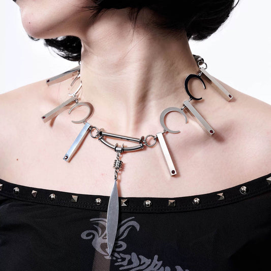 Necklace - Celestial Crescent Moon Necklace - Accessories by Imaphotic