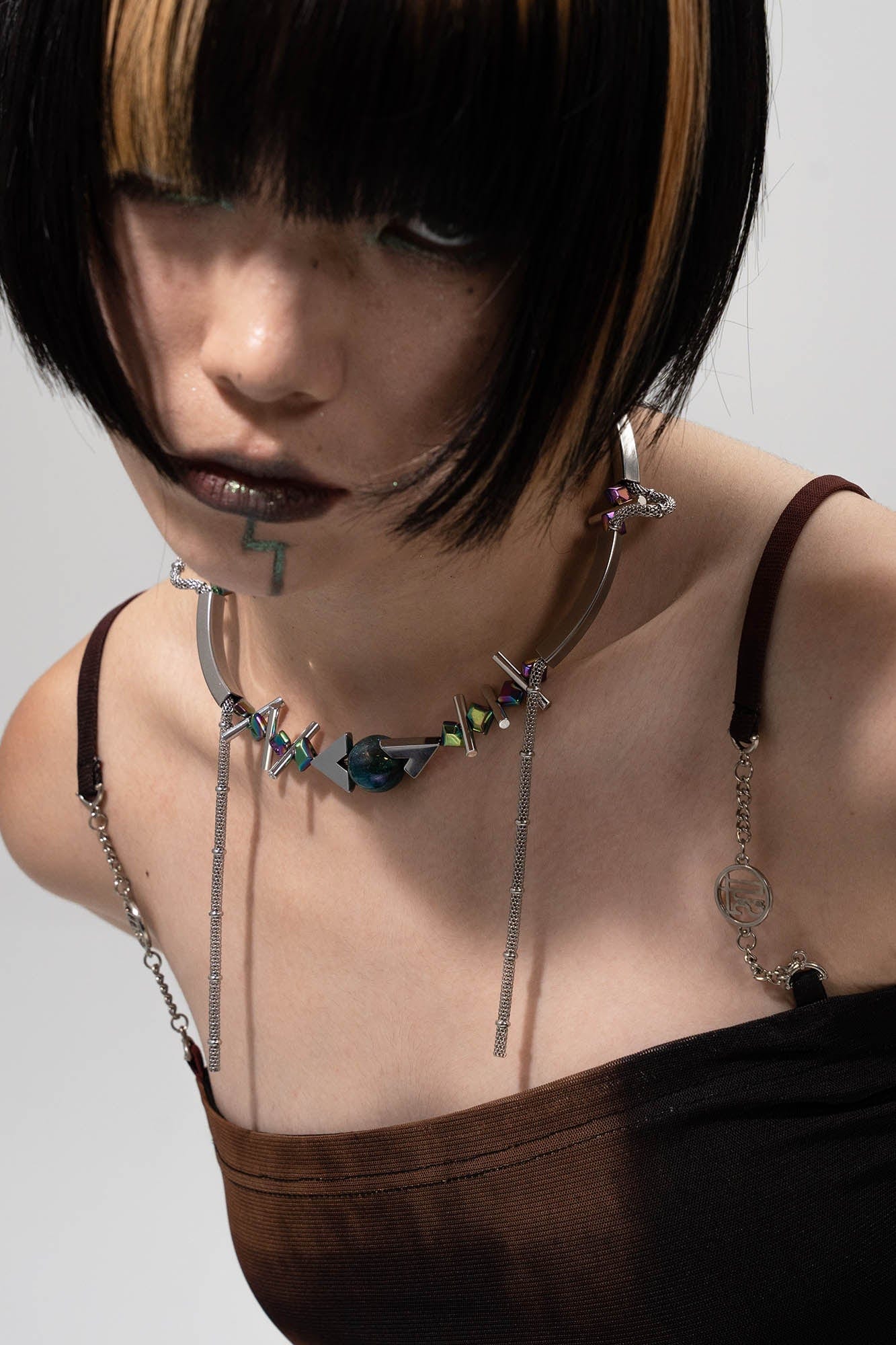 Celestial Geometric Time Necklace - New Arrivals - Celestial Geometric Time Necklace for Modern Elegance - View 3