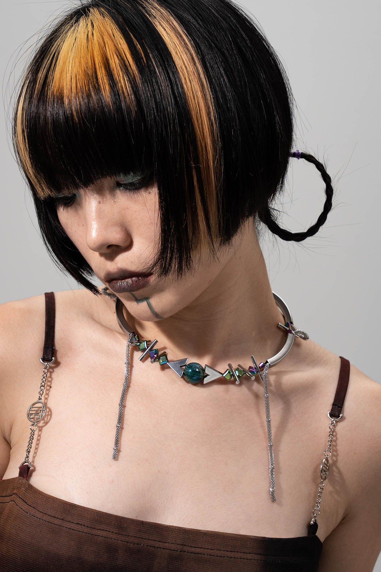 Necklace - Celestial Geometric Time Necklace - Summer by Imaphotic